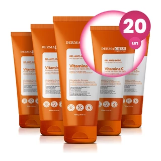 Kit 20 Gel Facial Anti Idade Vitamina C 100ml Dermachem em Oferta na Shopee