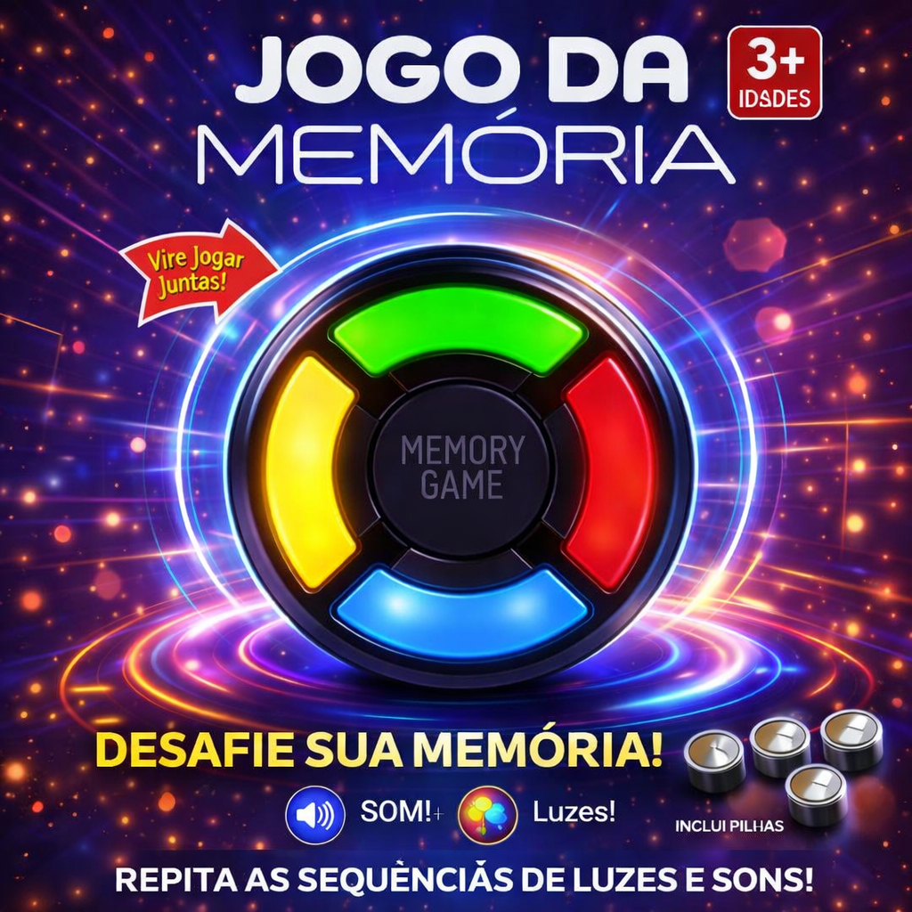 Jogo da memoria sonoro e visual,memory game tipo genius luz e som Pura ...