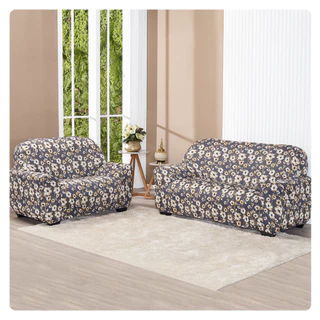 Kit Capa Para Sofá 2 e 3 Lugares Coladinha Estampada Elastex em Oferta na Shopee