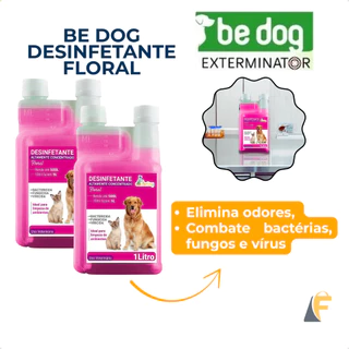Kit 2 Desinfetante Concentrado Eliminador de Odores Floral +15 Desinfetante Pet Be Dog em Oferta na Shopee