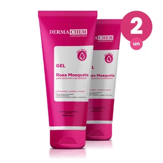 Kit 2 Gel Facial Antiressecamento Rosa Mosqueta 100g Dermachem em Oferta na Shopee