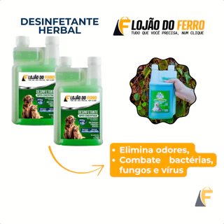 Kit 2 Desinfetante Concentrado Eliminador Odores Herbal Desinfetante Pet +15 Lojão do Ferro em Oferta na Shopee