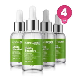 Kit 4 Sérum Efeito Secativo 30ml Dermachem em Oferta na Shopee