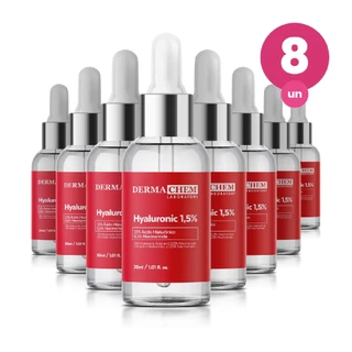 Kit 8 Sérum Ácido Hialurônico 1,5% 30ml Dermachem em Oferta na Shopee