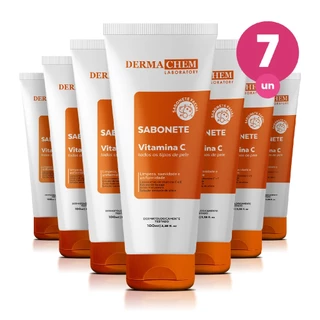 Kit 7 Sabonete Vitamina C Anti-Idade 100ml Dermachem em Oferta na Shopee