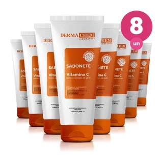 Kit 8 Sabonete Vitamina C Anti-Idade 100ml Dermachem em Oferta na Shopee