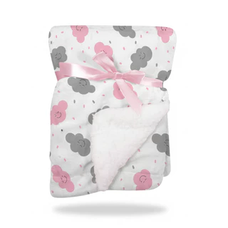 Cobertor Bebe Dupla Face Sherpa Antialergico com Toque Macio - 80x90cm - Bebe no Berço Quentinho em Oferta na Shopee