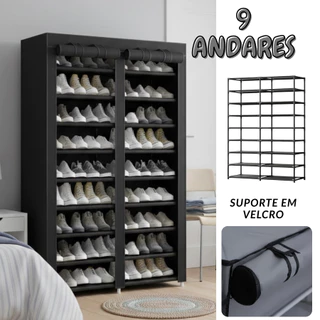 Organizador de Calçados 9 Níveis Para até 54 Pares De Sapatos Estrutura Desmontável em Oferta na Shopee