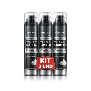 Kit com 3 Espuma de Barbear Above Carvão Ativado 150ML