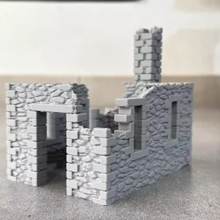 Casa em Ruínas para RPG Dungeons Maquete Diorama