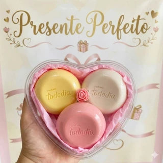 Coração Personalizado com 3 Sabonetes Natura – Lembrancinha Perfeita para Presentear! em Oferta na Shopee