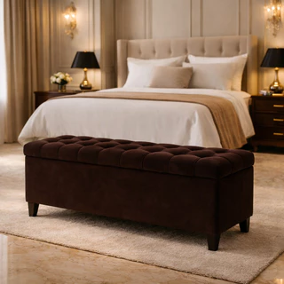 Baú Recamier Grande Capitonê Organizador Armazenamento Revestido em Veludo 120x40x35cm Cama Casal em Oferta na Shopee