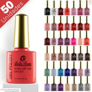 Kit 50 Esmaltes em Gel Bella Rosa Coleção Completa em Oferta na Shopee