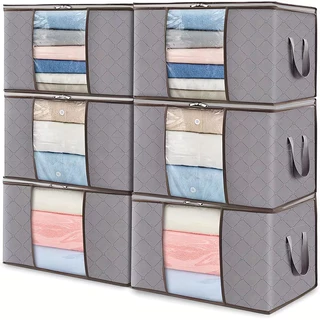 90L/35L Caixas/Sacos Organizador Multiuso Ecológico: Para Cobertores/Casacos/Guarda Roupa – Anti-Poeira/Umidade/Insetos em Oferta na Shopee