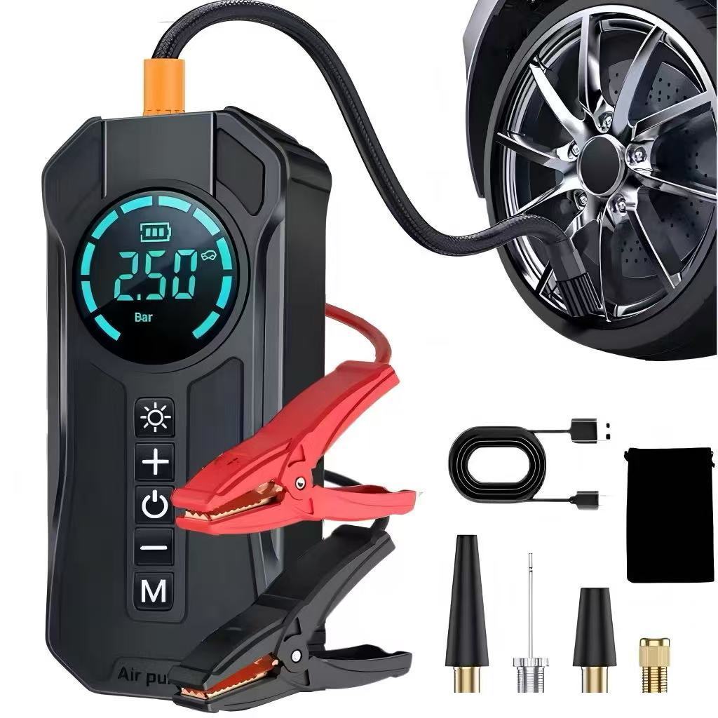 Auxiliar De Partida Veicular 12v Portátil + Compressor De Ar