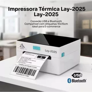 Impressora de Etiquetas Adesiva Térmica de Envios USB bluetooth Tipo Zebra Ecommerce