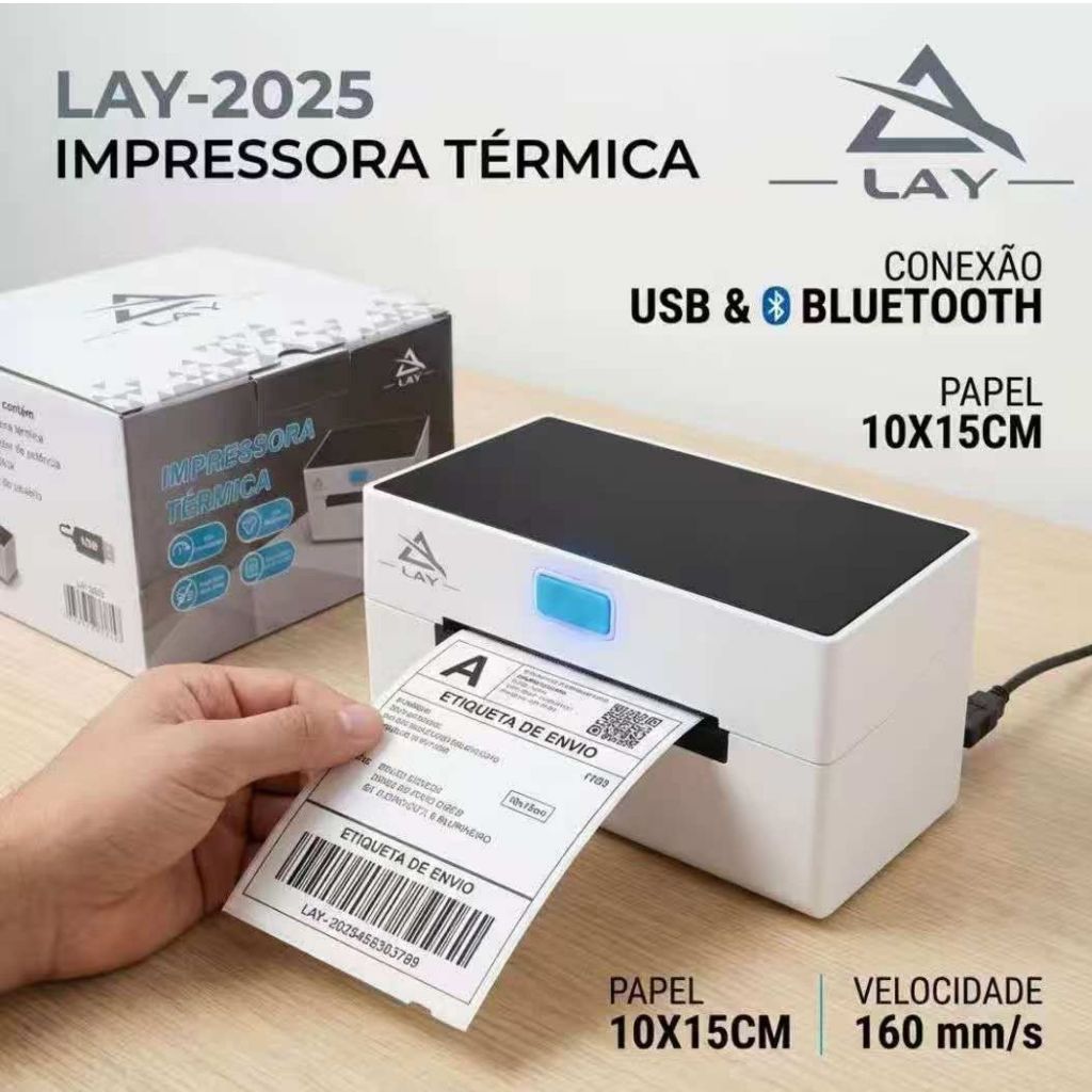 Impressora de Etiquetas Adesiva Térmica de Envios USB bluetooth Tipo ...