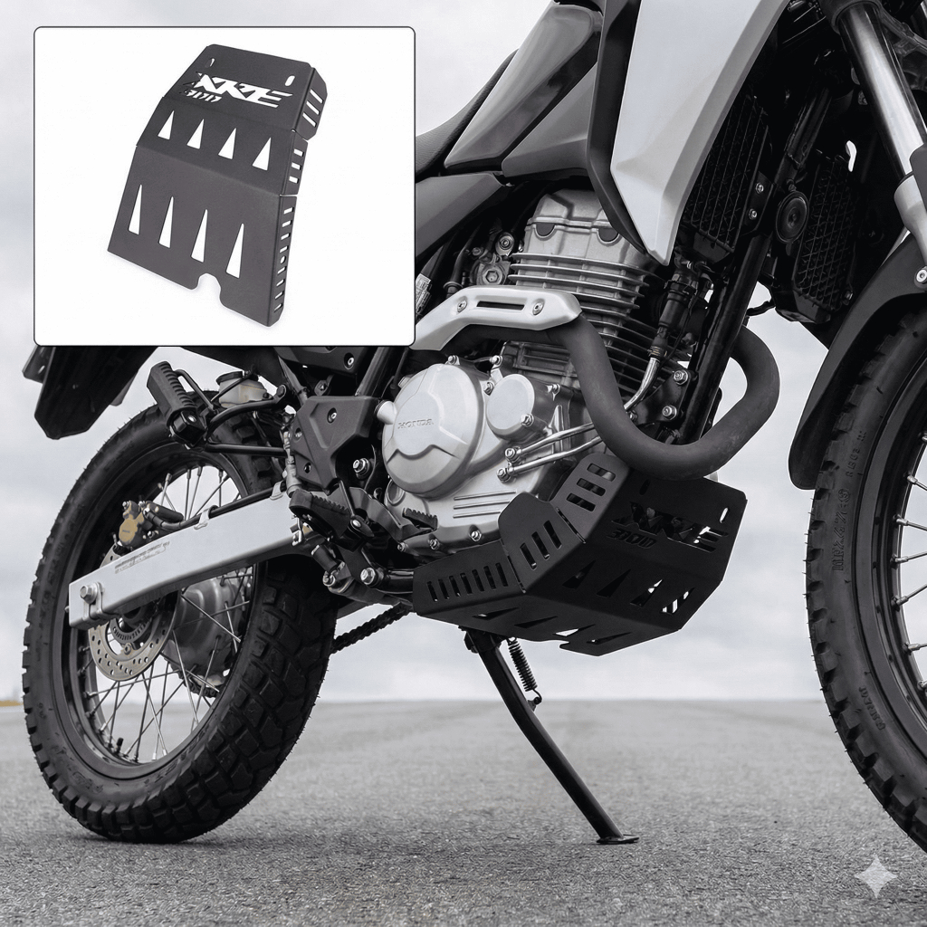 Protetor de Cárter Honda XRE 300 Chapa Reforçada Aço Carbono 2014 a ...