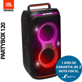 Caixa de Som JBL PartyBox Club 120 Bluetooth 160W RMS | AI Sound Boost | Luzes LED | Original com Garantia em Oferta na Shopee