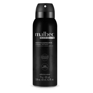 Desodorante Antitranspirante Aerossol Malbec Black Legend 75g/125ml