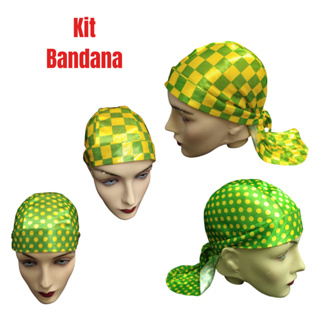 Bandana Brasil Verde E Amarelo  Tecido Lembrancinha Copa Do Mundo em Oferta na Shopee