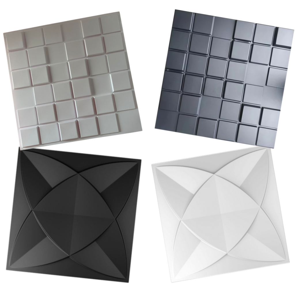 Kit 50 Placas PVC 3d Revestimento De Parede Decorativa 25 cm