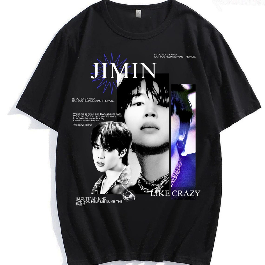 【即日発送】BTS S/S T-SHIRT (Jimin) Mサイズ Camiseta Feminina Street Style Em Algodão Puro Com Estampa Do