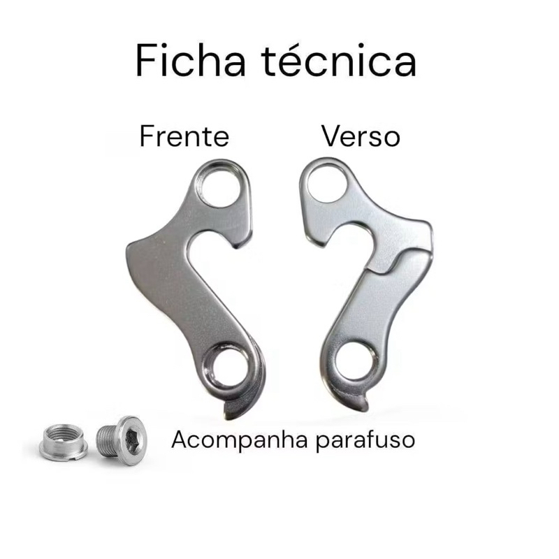 Gancheira De Quadro Bicicleta Reforçada Resistente GTA REBEL Gtxm5
