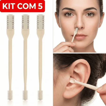 Kit 1/3/5 Depilador Nariz Aparador Pelos Cabeça Troca Lamina Removível Laváveis 360 Graus Dupla Face