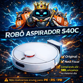 Robô Aspirador S40C Xiaomi Robot 2025 Bivolt 5000Pa Branco Passa Pano Versão Global