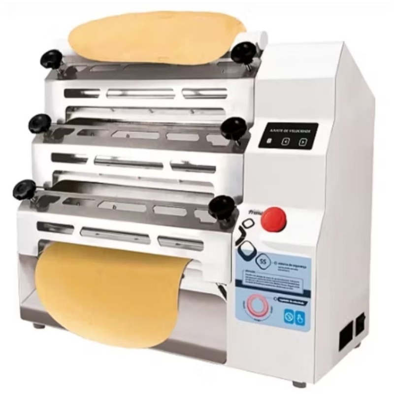 Cilindro Laminador Elétrico de Massas 6 Rolos com Regulador 
