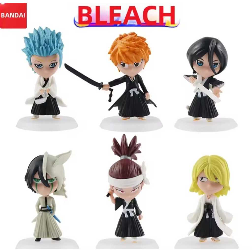 Bonecos Bleach Chibi Colecionáveis com Base Mini Figures Anime