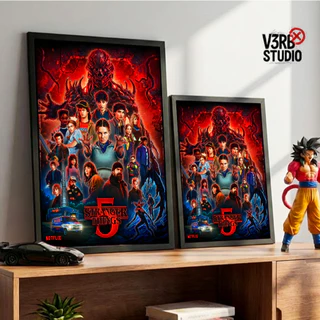 Quadro grande com moldura vecna stranger things poster decorativo elenen eddie munson enfeite quarto