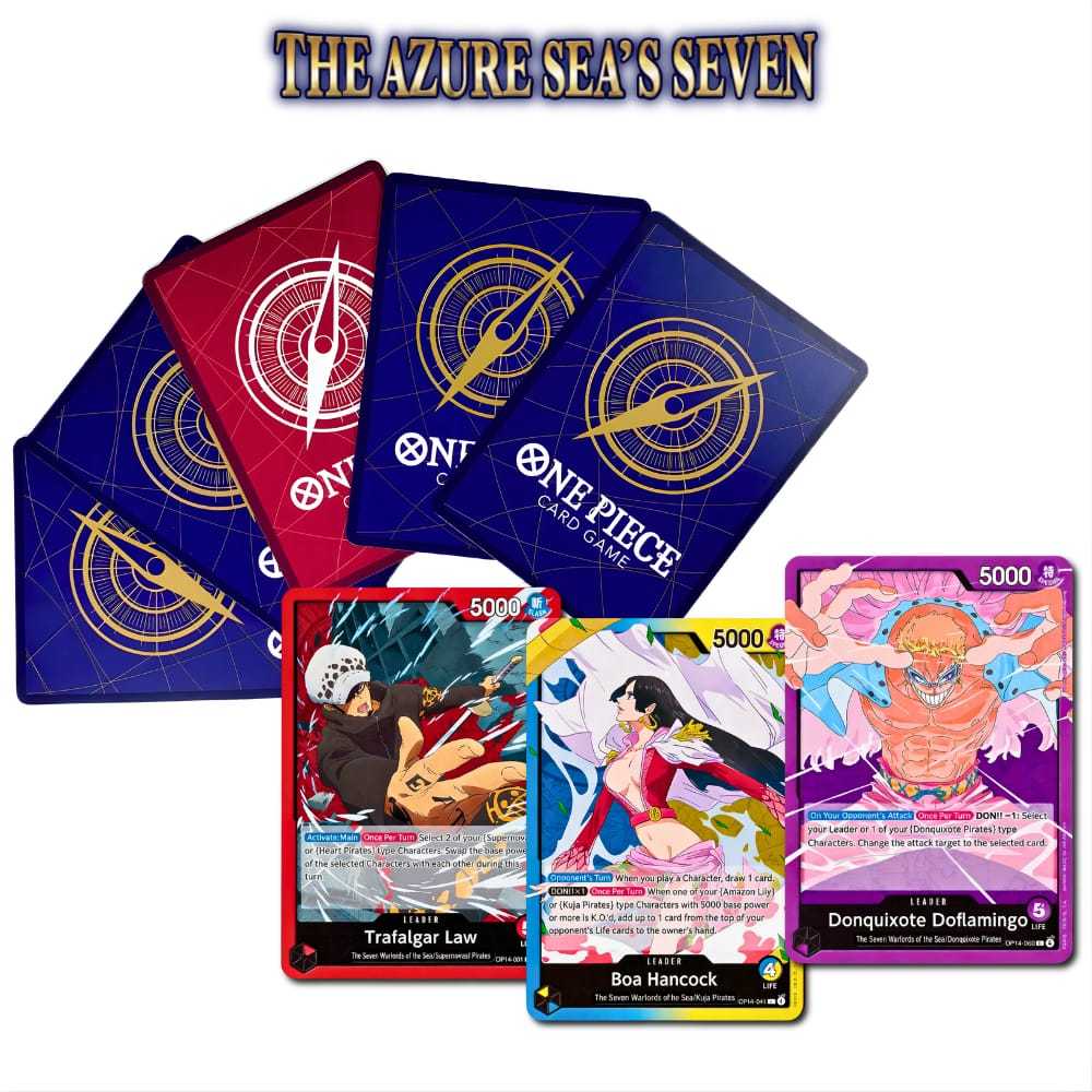 KIT DE CARTAS ONE PIECE TCG – COLEÇÃO OP14 THE AZURE SEA'S SEVEN