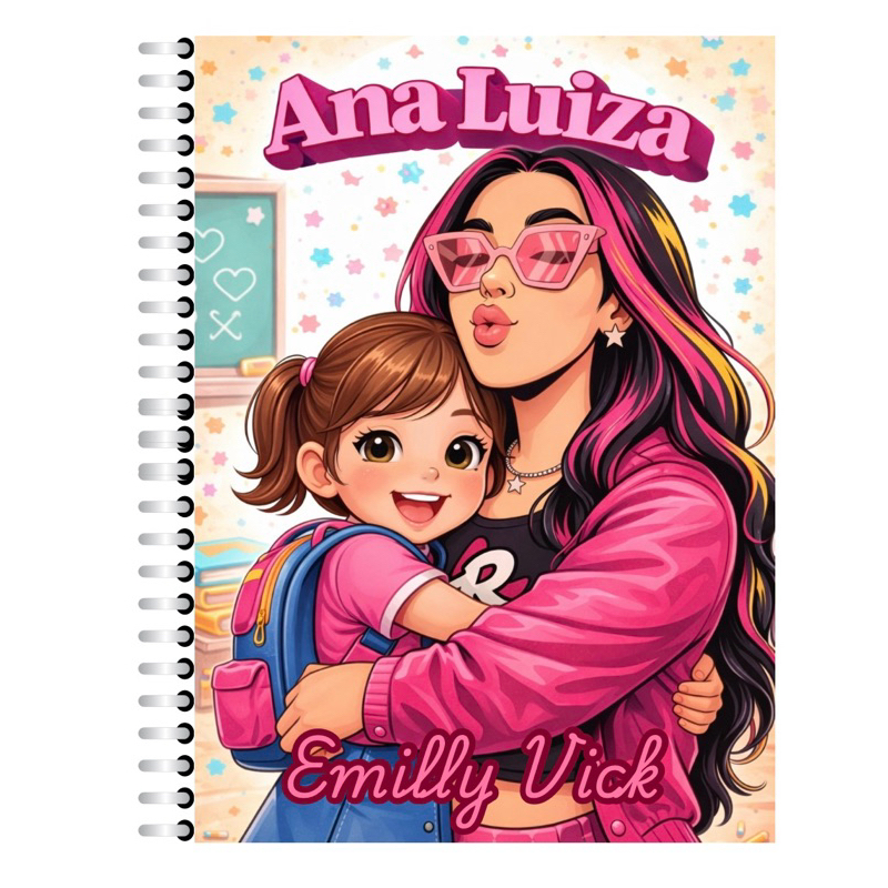 Caderno Emilly Vick Com sua FOTO personalizado | Shopee Brasil