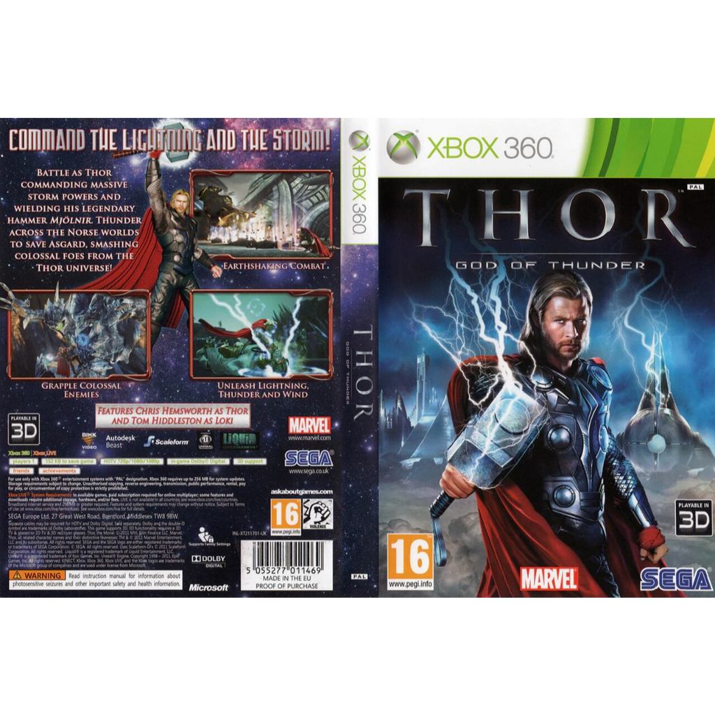 Thor God of Thunder para Xbox 360Lt com capa | Shopee Brasil