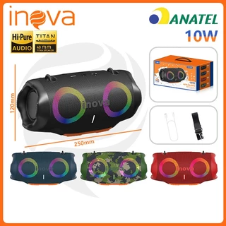Inova Caixa de Som Bluetooth Portátil 10W TWS Caixinha de Som com RGB FM IPX6 Som Estéreo Graves Intensos, md12706 em Oferta na Shopee