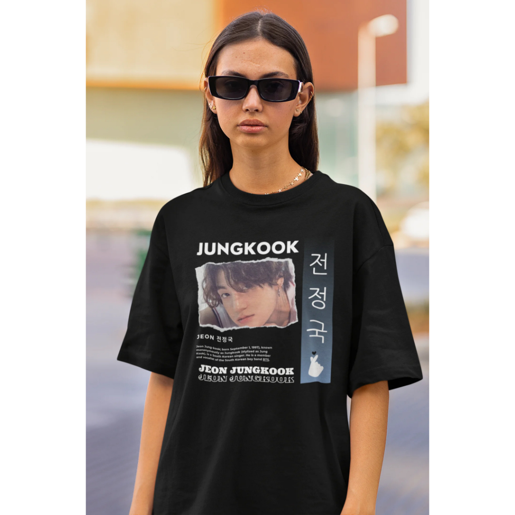 Camiseta Unissex Oversized Plus Size Feminina Masculina Jungkook