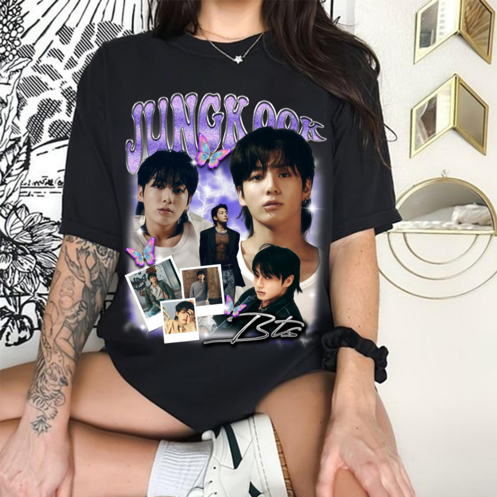 Camiseta Unissex Oversized Plus Size Feminina Masculina Jungkook