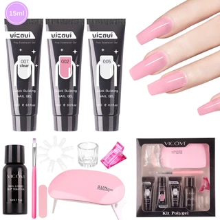 Kit Polygel Completo Alongamento Unhas Cabine Unha Gel Molde F1 Poligel em Oferta na Shopee