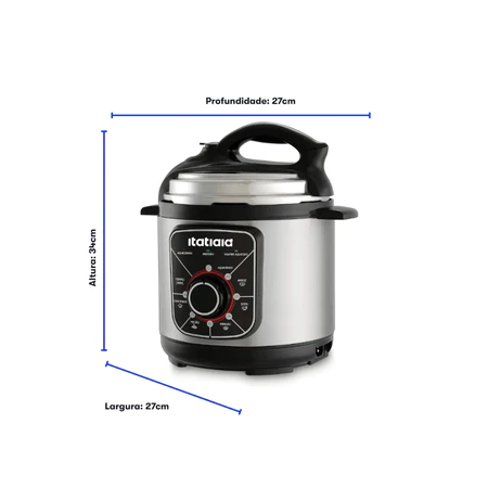 Panela de Pressão Elétrica Itatiaia 3l 700w Inox Pt 127v