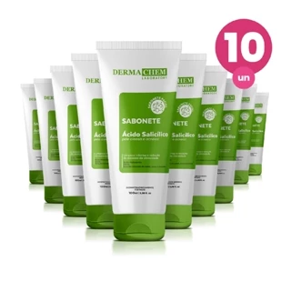 Kit 10 Sabonete Ácido Salicílico Pele Oleosa 100ml Dermachem em Oferta na Shopee