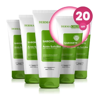Kit 20 Sabonete Ácido Salicílico Pele Oleosa 100ml Dermachem em Oferta na Shopee