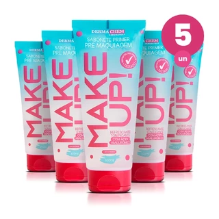 Kit 5 Primer Make Up 100ml Sabonete Facial Dermachem em Oferta na Shopee