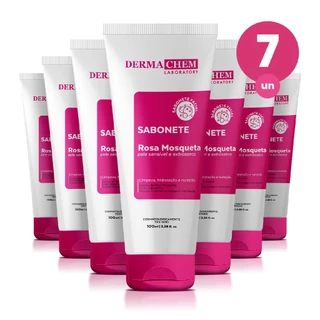 Kit 7 Sabonete Ultra Hidratante Rosa Mosqueta 100ml Dermachem em Oferta na Shopee