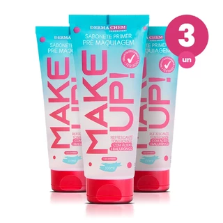Kit 3 Primer Make Up 100ml Sabonete Facial Dermachem em Oferta na Shopee