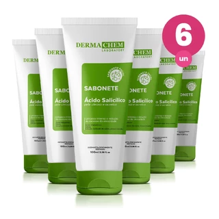 Kit 6 Sabonete Ácido Salicílico Pele Oleosa 100ml Dermachem em Oferta na Shopee
