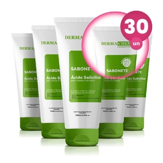 Kit 30 Sabonete Ácido Salicílico Pele Oleosa 100ml Dermachem em Oferta na Shopee