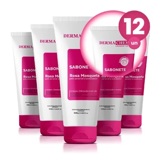 Kit 12 Sabonete Ultra Hidratante Rosa Mosqueta 100ml Dermachem em Oferta na Shopee