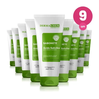 Kit 9 Sabonete Ácido Salicílico Pele Oleosa 100ml Dermachem em Oferta na Shopee